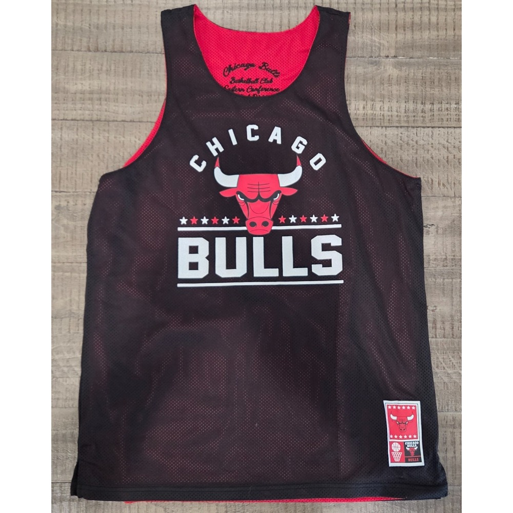 Mens/Boys Ultra Game NBA Chicago Bulls Reversible Mesh Tank Top Size Large